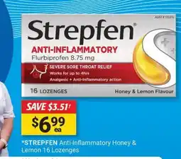 Cincotta Chemist Strepfen anti-inflammatory flurbiprofen 8.75 mg offer