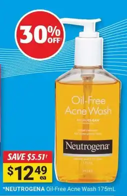 Cincotta Chemist NEUTROGENA Oil-Free Acne Wash 175mL offer