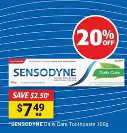 Cincotta Chemist Sensodyne daily care toothpaste 100g offer