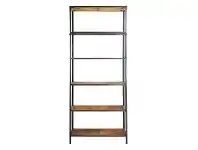 LivingStyles Alford Industrial 6 Tier Timber Top Metal Frame Display Shelf offer