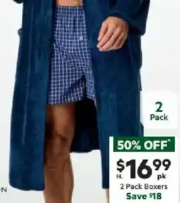 Harris Scarfe Men's 2 Pack Woven Boxers offer