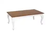 LivingStyles Queen Ann Mahogany Timber Coffee Table, 120cm, Caramel / White offer