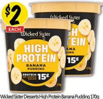 Wicked Sister Desserts High Protein Banana Pudding