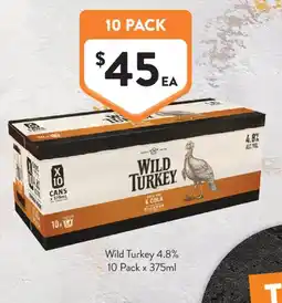 Foodworks Wild Turkey 4.8% offer