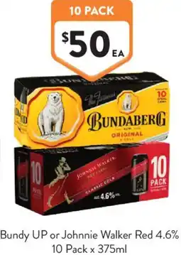 Foodworks Bundy UP or Johnnie Walker Red 4.6% offer