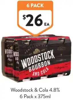 Foodworks Woodstock & Cola 4.8% offer