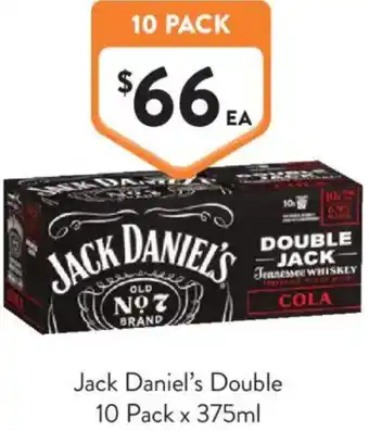 Foodworks Jack Daniel's Double offer