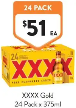 Foodworks XXXX Gold offer