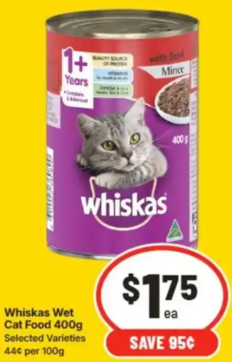 IGA Whiskas Wet Cat Food offer