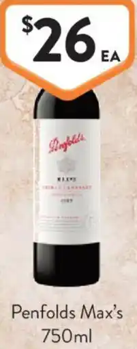 Foodworks Penfolds Max's offer
