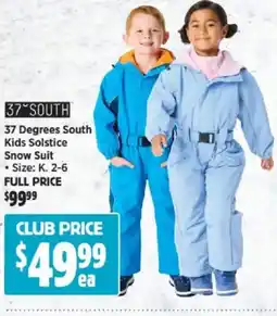 Anaconda 37 Degrees South Kids Solstice Snow Suit offer