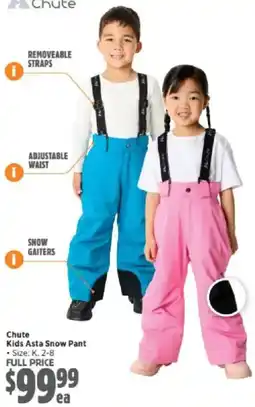 Anaconda Chute Kids Asta Snow Pant offer