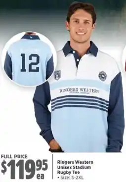 Anaconda Ringers Western Unisex Stadium Rugby Tee offer