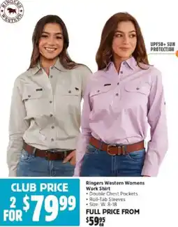 Anaconda Ringers Western Womens Work Shirt offer