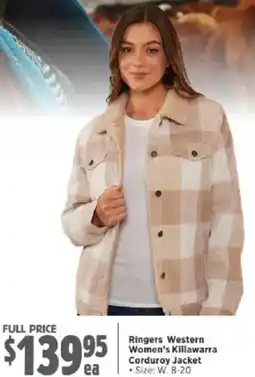 Anaconda Ringers Western Women's Killawarra Corduroy Jacket offer
