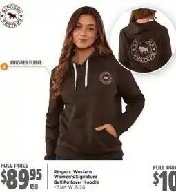 Anaconda Ringers Western Women's Signature Bull Pullover Hoodie offer