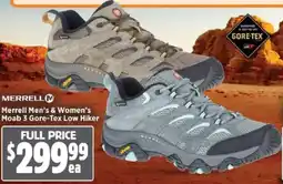 Anaconda Merrell Men's & Women's Moab 3 Gore-Tex Low Hiker offer
