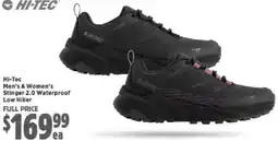 Anaconda Hi-Tec Men's & Women's Stinger 2.0 Waterproof Low Hiker offer