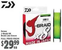 Anaconda Daiwa J-Braid X8 Braid Line Green offer
