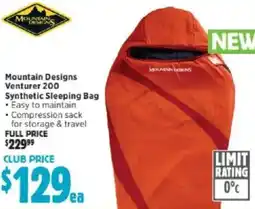 Anaconda Mountain Designs Venturer 200 Synthetic Sleeping Bag offer