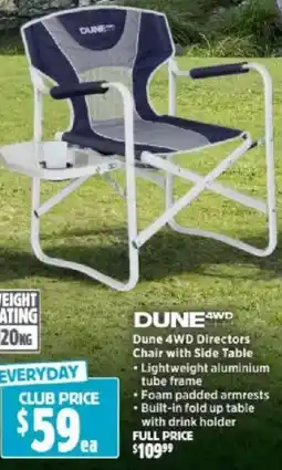 Anaconda Dune 4WD Directors Chair with Side Table offer