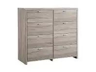 LivingStyles Emilio Wooden 8 Drawer Tallboy offer