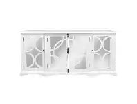 LivingStyles Keats Wood & Mirror 4 Door Sideboard, 200cm, White offer
