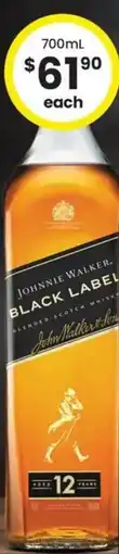 The Bottle O Johnnie walker. black label offer
