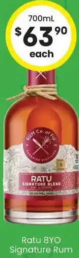 The Bottle O Ratu 8YO Signature Rum offer
