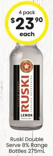 The Bottle O Ruski Double Serve 8% Range Bottles offer