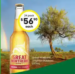 The Bottle O Great Northern Original Stubbies offer