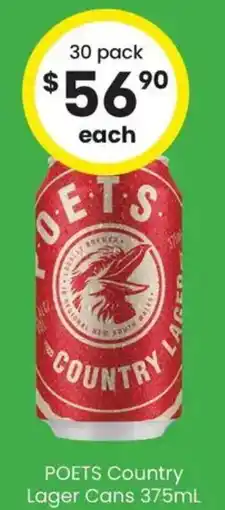 The Bottle O POETS Country Lager Cans offer