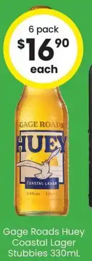 The Bottle O Gage Roads Huey Coastal Lager Stubbies offer