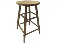 LivingStyles Fred Solid Timber Scoop Seat Counter Stool, Naturla offer