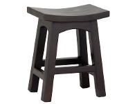 LivingStyles Showa Solid Mahogany Timber Table Stool, Chocolate offer