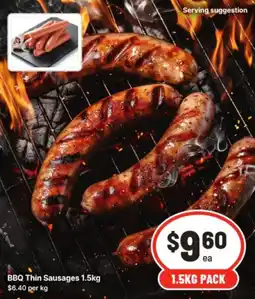 IGA BBQ Thin Sausages offer