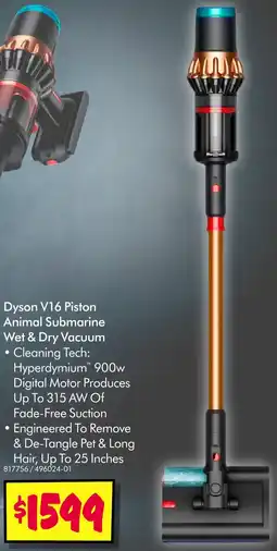 JB Hi-Fi Dyson V16 Piston Animal Submarine Wet & Dry Vacuum offer