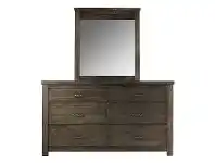 LivingStyles Riverdale Solid Rubber Wood Timber 6 Drawer Dresser with Mirror offer