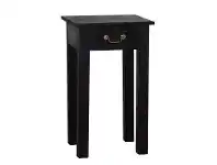 LivingStyles Malacca Mahogany Timber Single Drawer Side Table, Chocolate offer