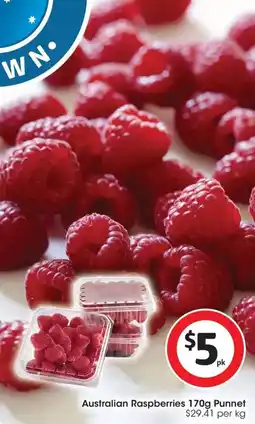 Coles Australian Raspberries Punnet offer