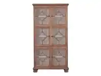LivingStyles Roosevelt Mahogany Timber 6 Door Display Cabinet offer