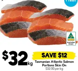 Drakes Tasmanian Atlantic Salmon Portions Skin On offer