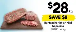 Drakes Bertocchi Hot or Mild Sopressa offer