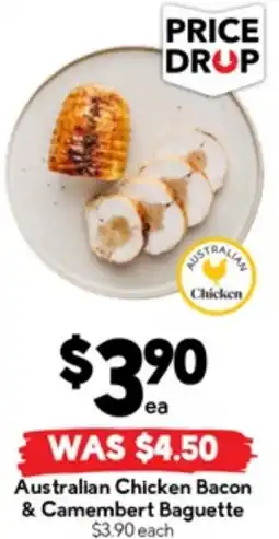 Drakes Australian Chicken Bacon & Camembert Baguette offer