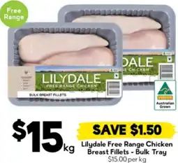 Drakes Lilydale Free Range Chicken Breast Fillets offer