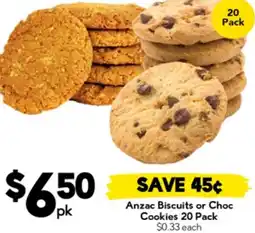 Drakes Anzac Biscuits or Choc Cookies offer