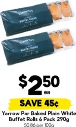 Drakes Yarrow Par Baked Plain White Buffet Rolls offer
