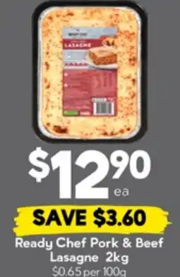 Drakes Ready Chef Pork & Beef Lasagne offer