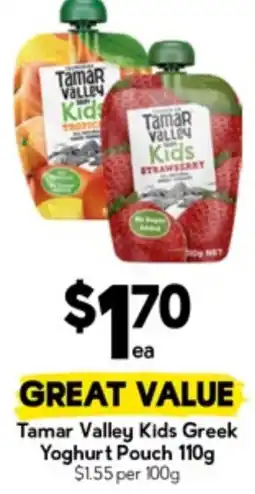 Drakes Tamar Valley Kids Greek Yoghurt Pouch offer