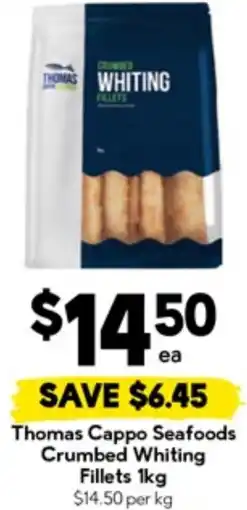 Drakes Thomas Cappo Seafoods Crumbed Whiting Fillets offer